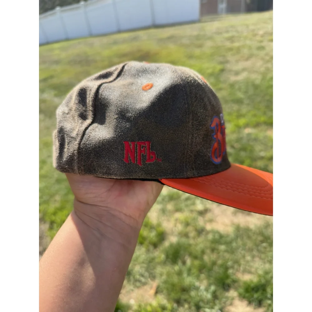 Denver Broncos Leather Snap Back Cap Vintage Original - Picture 5 of 9